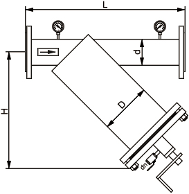 手搖刷式Y(jié)型過濾器結(jié)構(gòu)圖